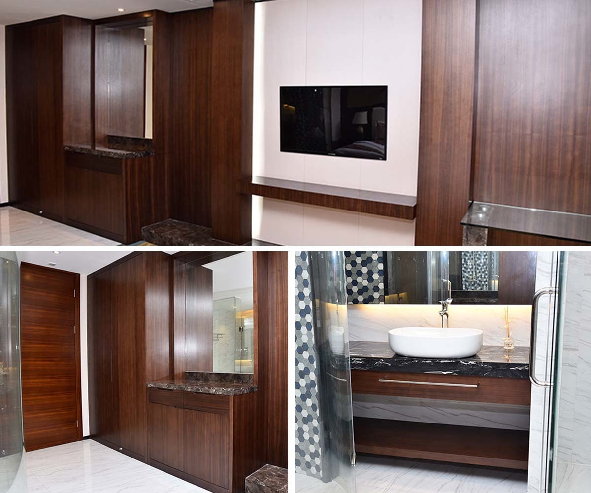 complete wooden quality Fulilai Brand apartment furniture for sale manufacture
