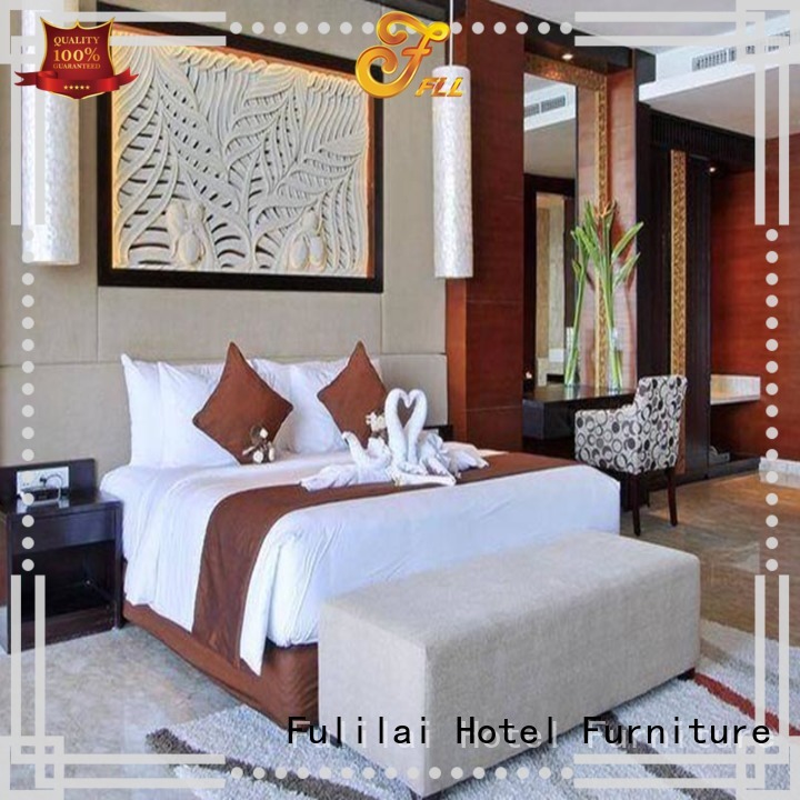 Fulilai fashion hotel bedroom sets Supply for room